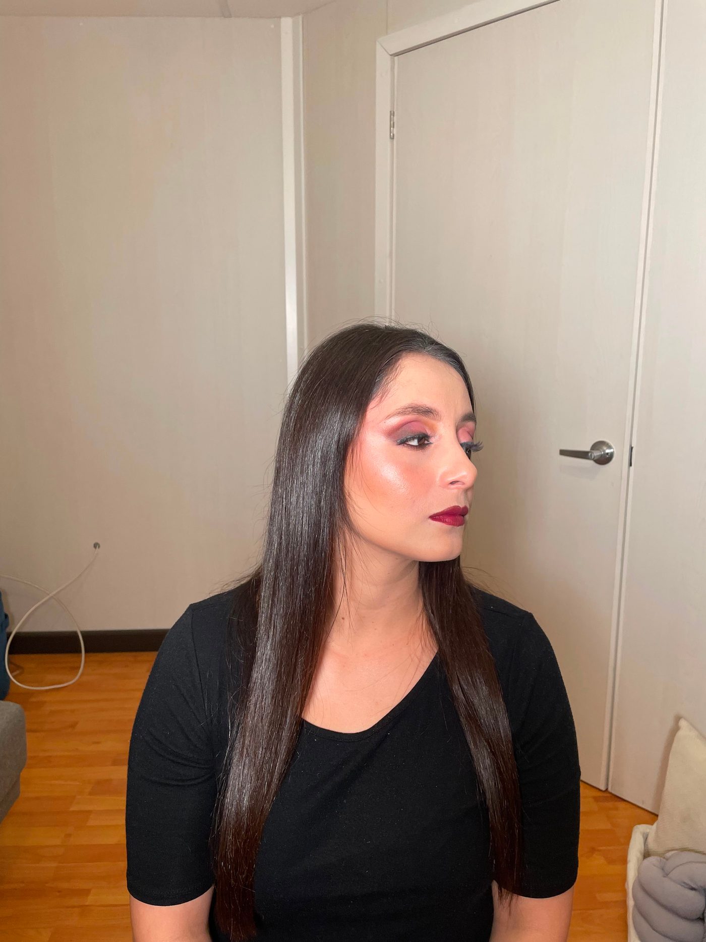 Maquillaje dramático de noche